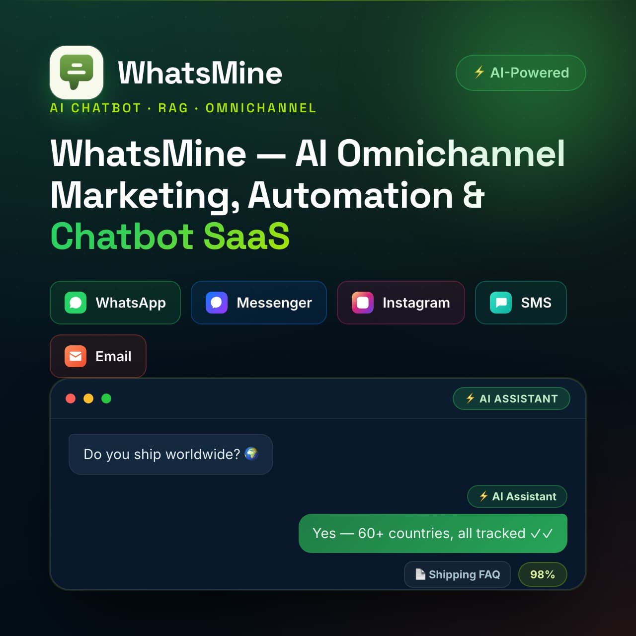 WhatsMine — Self-Hosted Omnichannel WhatsApp, Instagram & Messenger SaaS